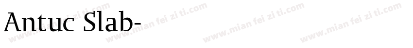 Antuc Slab字体转换